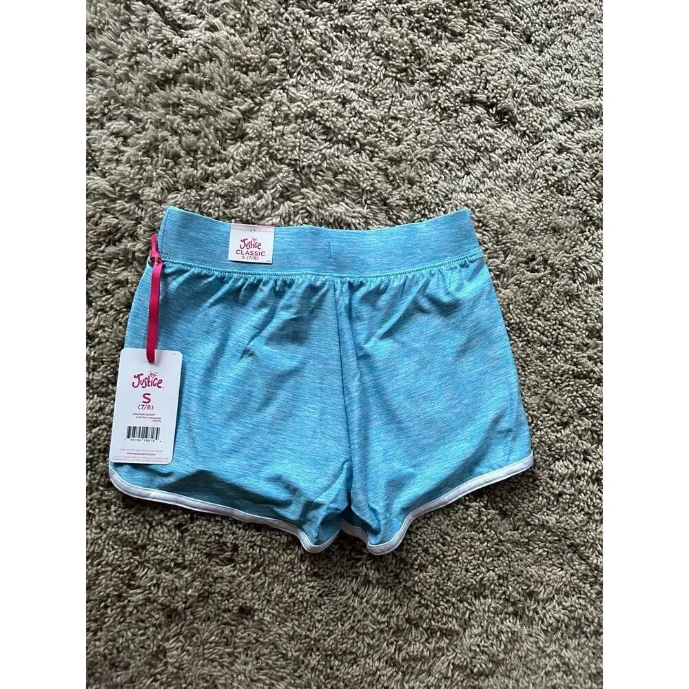 LOT of 3 JUSTICE size 7/8 DOLPHIN SHORTS Pink Blue Black NEW WITH TAGS Q24